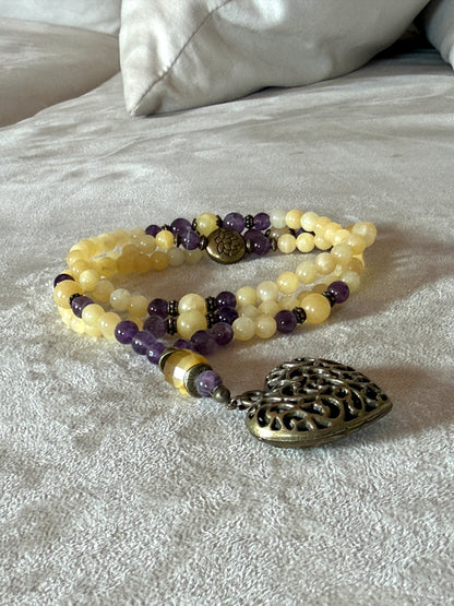 Daily Mini Mala – 108 grani in pietre naturali (6 mm), senza nodini