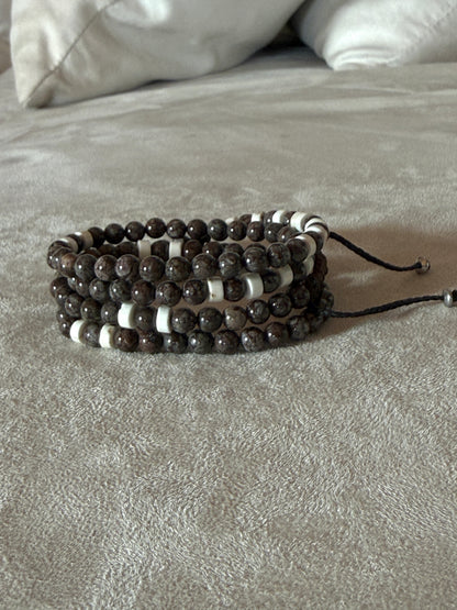 Daily Mini Mala – 108 grani in pietre naturali (6 mm), senza nodini