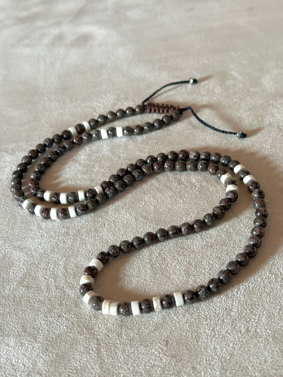 Daily Mini Mala – 108 grani in pietre naturali (6 mm), senza nodini