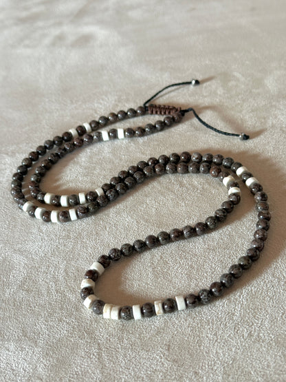 Daily Mini Mala – 108 grani in pietre naturali (6 mm), senza nodini