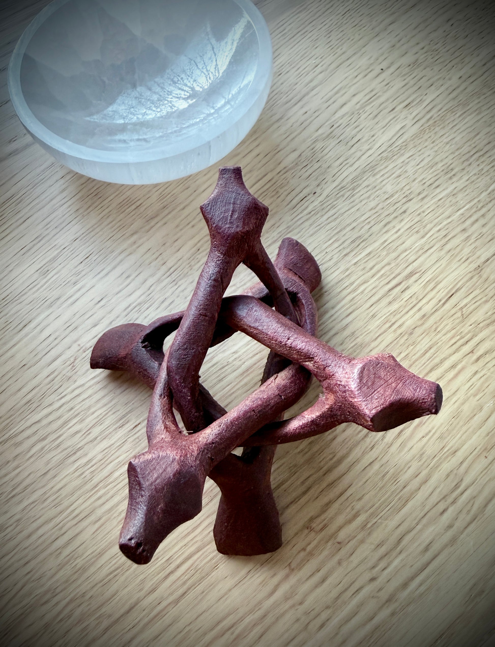 Crystal Cleansing Selenite Bowl – 4" Smudge Dish for Gemstone Purification - Samdea Mala