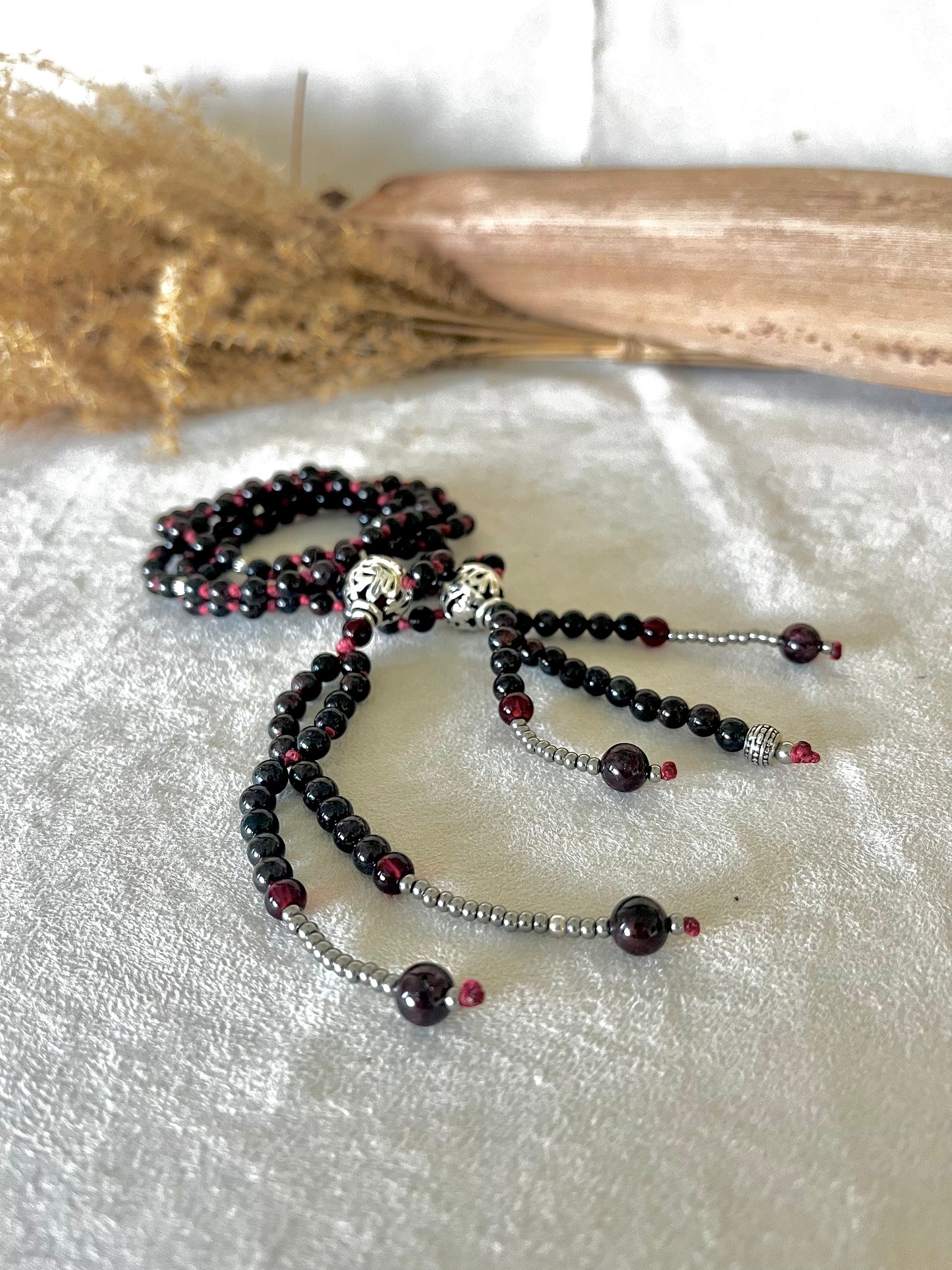 Nenju, Juzu, Japanese Buddhist Mala, butsuren, buddhist japamala, juzu beads, nichiren juzu, buddhist prayer beads, prayer beads juzu, nichiren prayer beads, buddhist juzu, japanese prayer beads, meditation beads, spiritual beads, handmade juzu, mala prayer beads, juzu necklace, buddhist mala, Namu Myoho Renge Kyo, Nam Myoho Renge Kyo - Samdea Mala