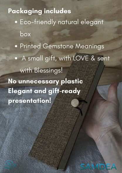 SGI Buddhist Prayer Beads Nichiren Juzu with natural gemstones, prayer beads for meditation SGI Nichiren juzu, Japanise mala beads - Packaging elegant zen box for a spiritual gift