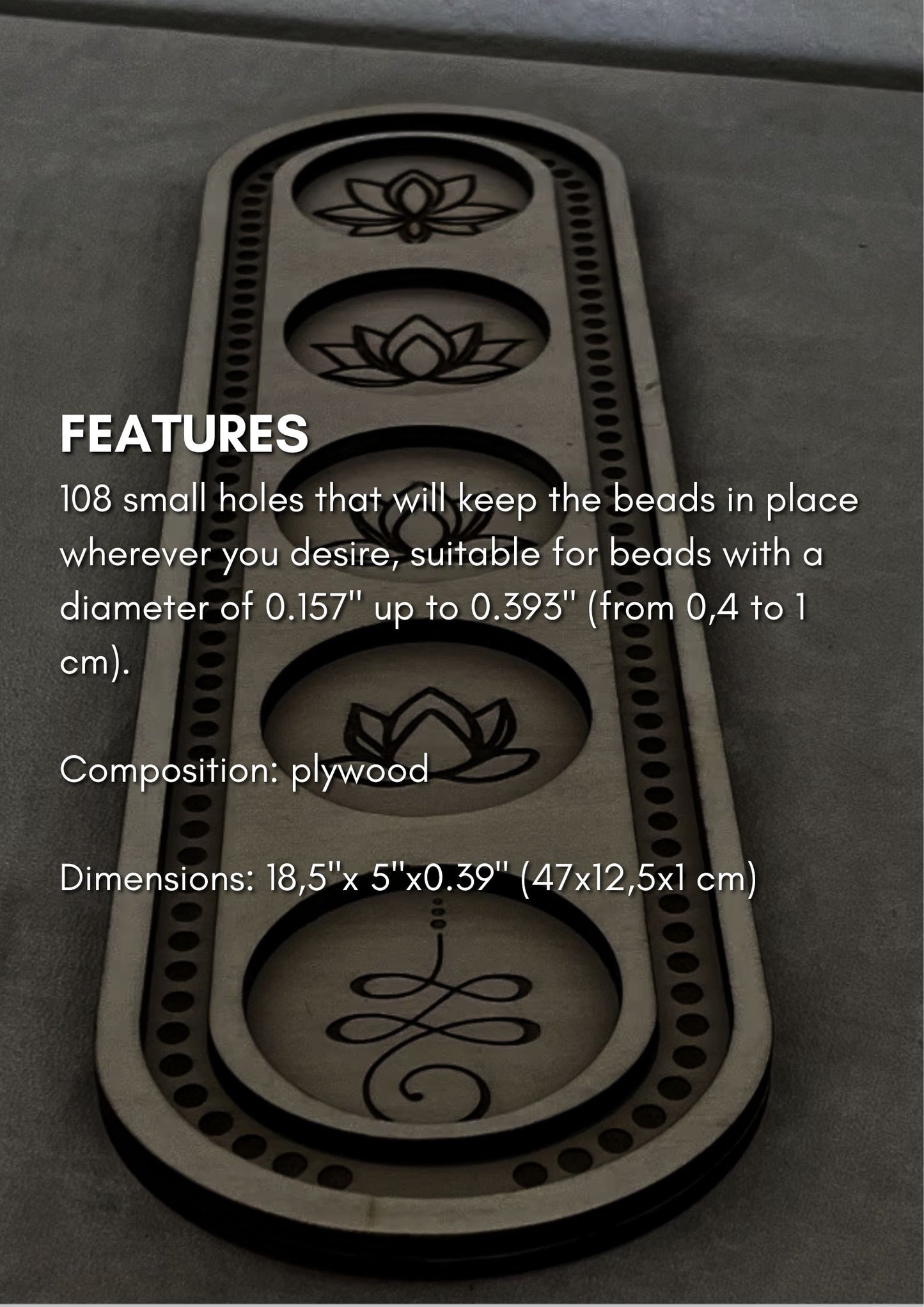 Mala Board Unalome and Lotus