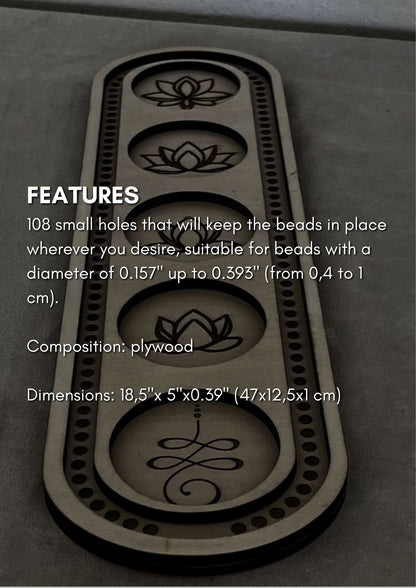 Mala Board Unalome and Lotus