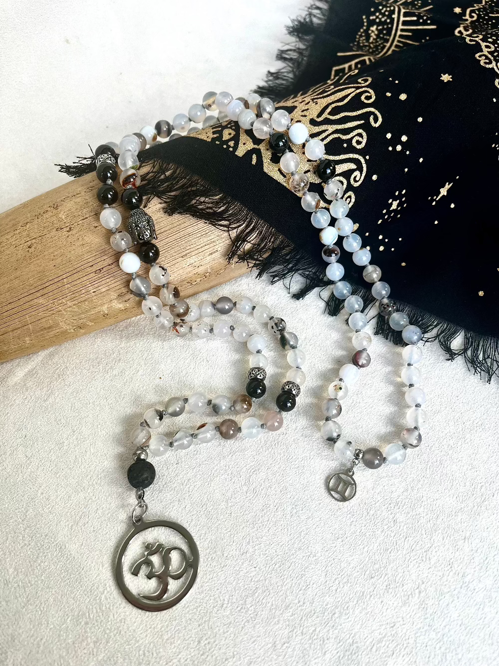 Mala for Gemini - gemini zodiac mala beads, spiritual mala, gemstone necklace, gemstone for zodiac sign, zodiac crystal, zodiac gemstones, Gemini gemstone, Gemini crystals - Samdea Mala