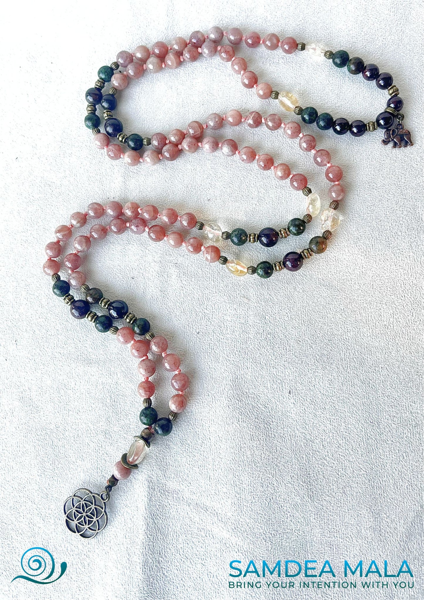 sun mala, Mala beads, custom mala, prayer beads, energy of the sun, sunstone