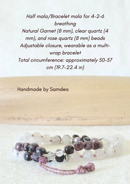 Pause Breathing – Half Mala Bracelet for Breathwork and Meditation, Symbol of Love