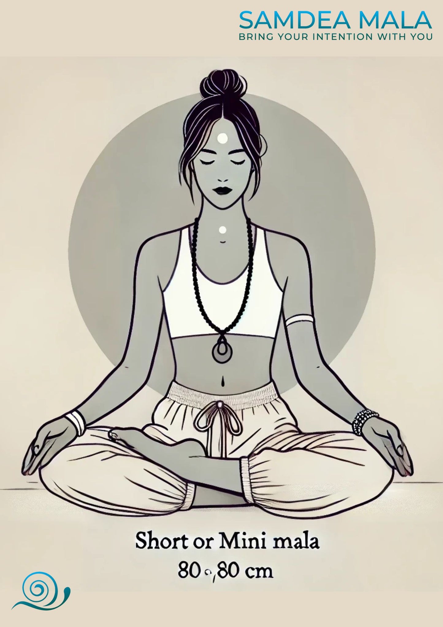 Custom Short Mala or Half Mala – Personalized Meditation Beads with Natural Crystals