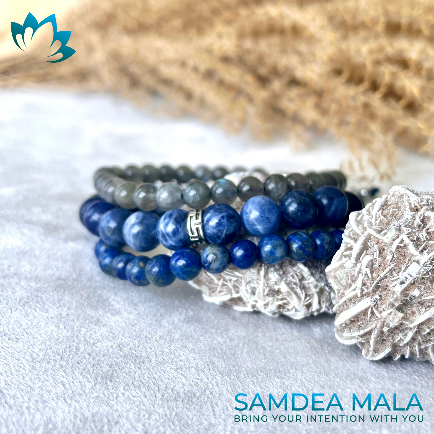 Knotted Bracelet in Sodalite