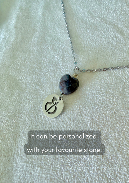 Odaka Yoga stainless steel necklace with small symbolic pendant, minimalist spiritual jewelry for yoga practitioners, meditation lovers and yoga teacher gift.Roberto Milletti, Francesca Cassia