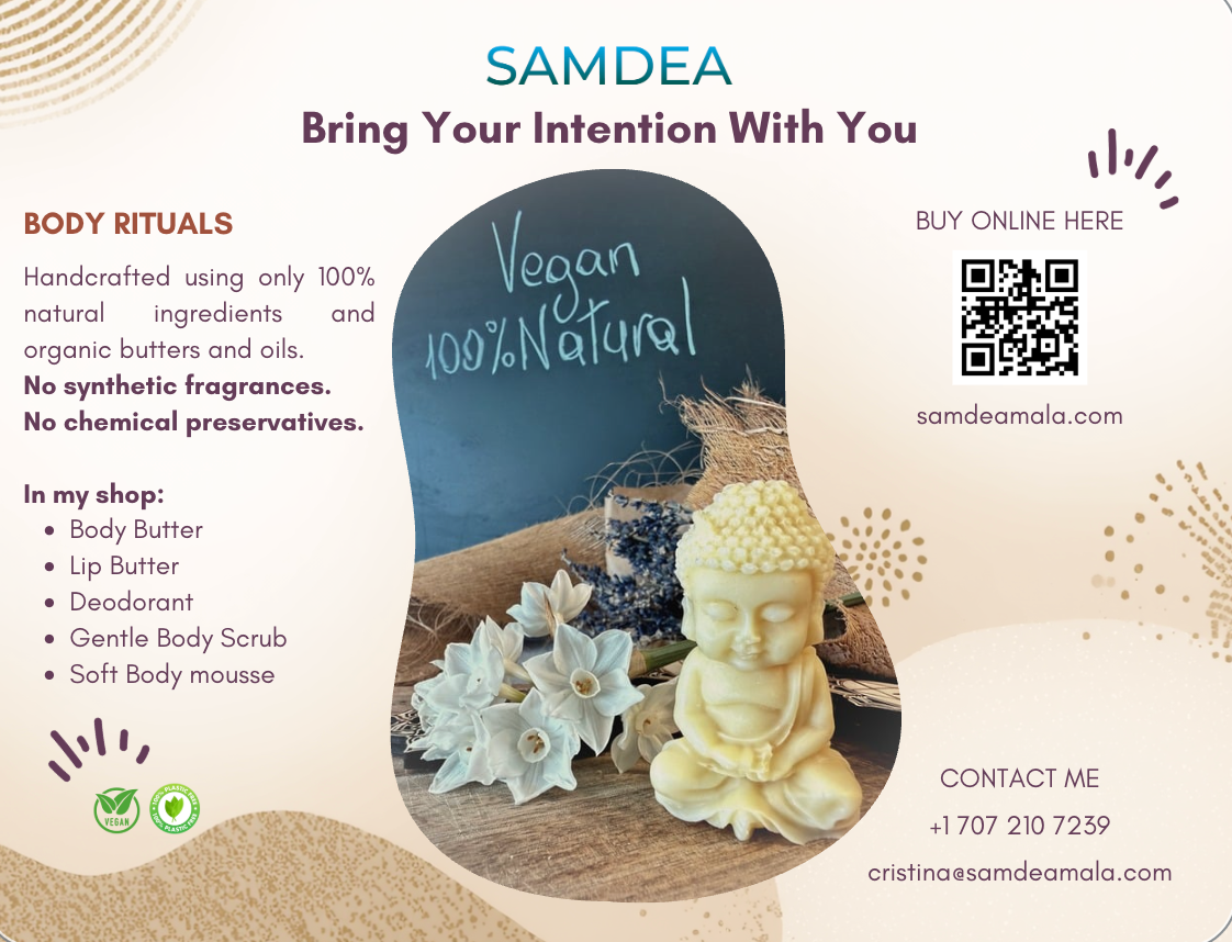 Buddha Ritual Body Butter for Intention & Practice – 20 g | Vegan, Plastic-Free, Handcrafted in California - Samdea Mala