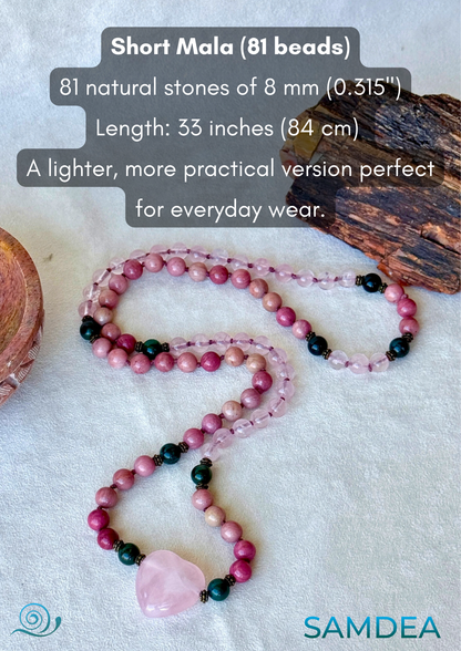Shoprt mala necklace Hoponopono 81 beads 