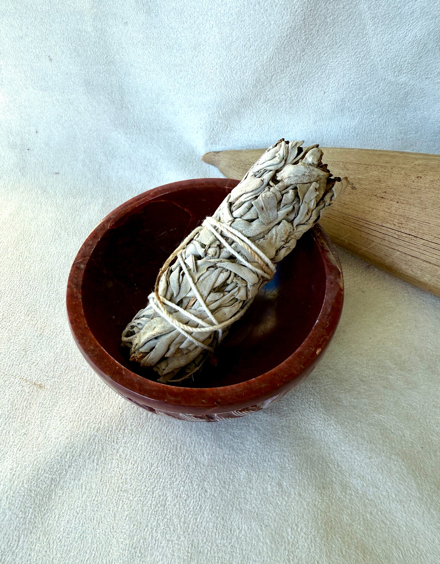 Soapstone ritual bowl for meditation and spiritual cleansing - Samdea Mala