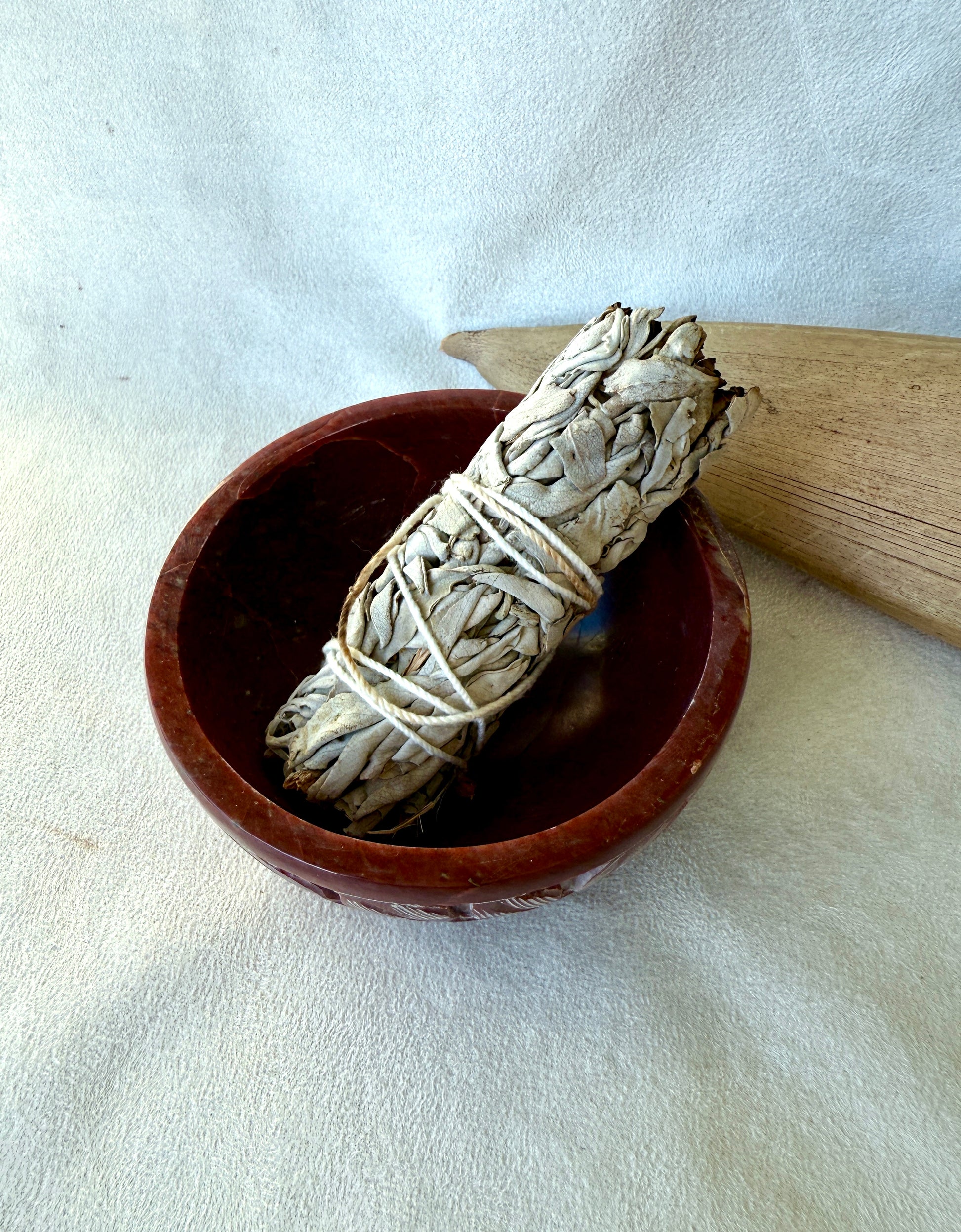 Soapstone ritual bowl for meditation and spiritual cleansing - Samdea Mala