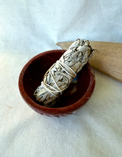 Soapstone ritual bowl for meditation and spiritual cleansing - Samdea Mala
