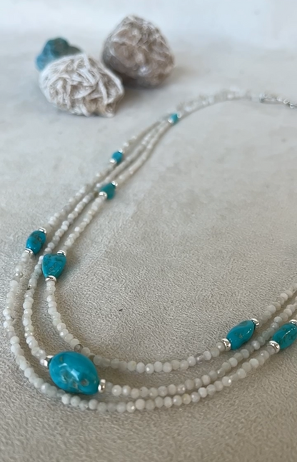 Custom Natural Stone Necklace – Handcrafted Jewelry with Intention - Samdea Mala