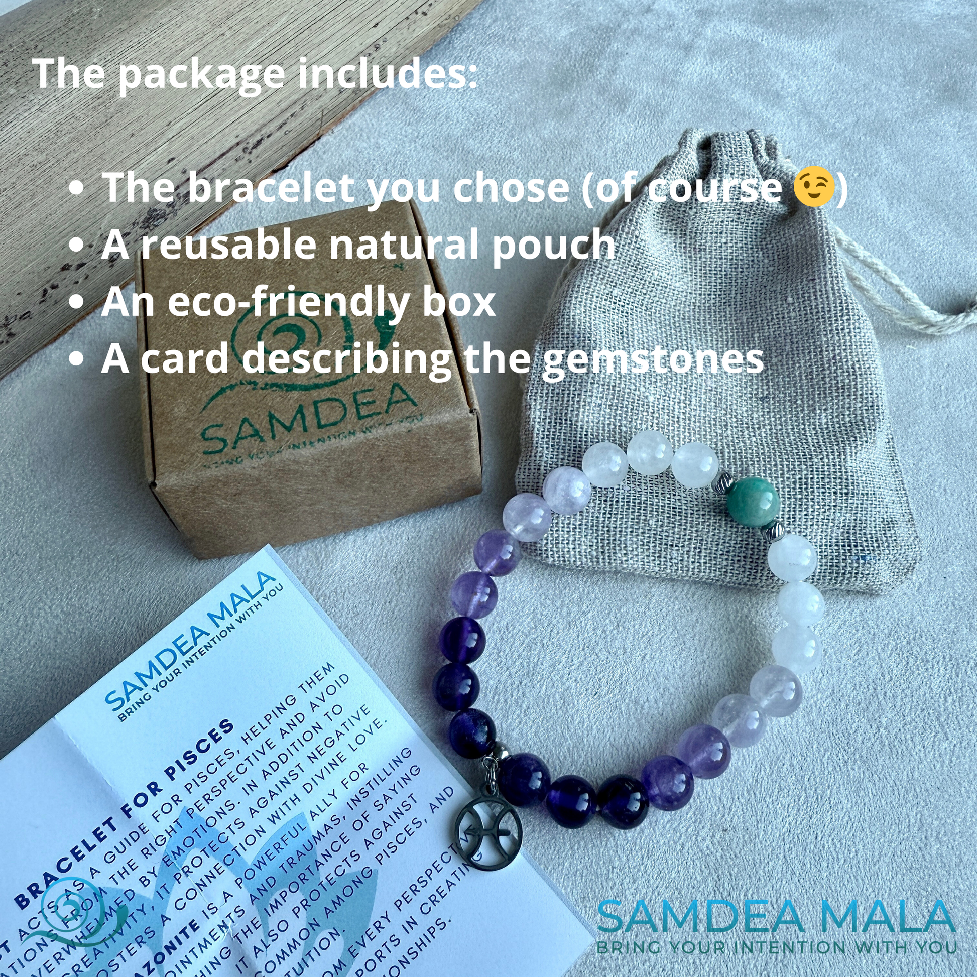 Zodiac bracelet packaging