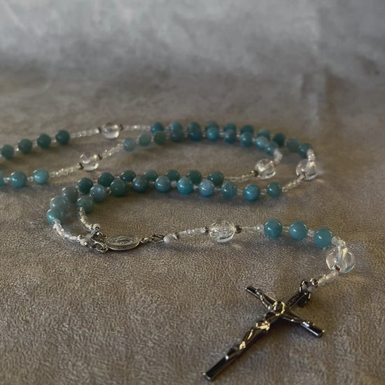 Custom Rosary, Handmade Rosary, Catholic Rosary, Prayer Beads, Stone Rosary, Faith Jewelry, Christian Gift, Devotional Beads, Rosary Necklace, Spiritual Gift, Custom Prayer, Unique Rosary, Made in USA