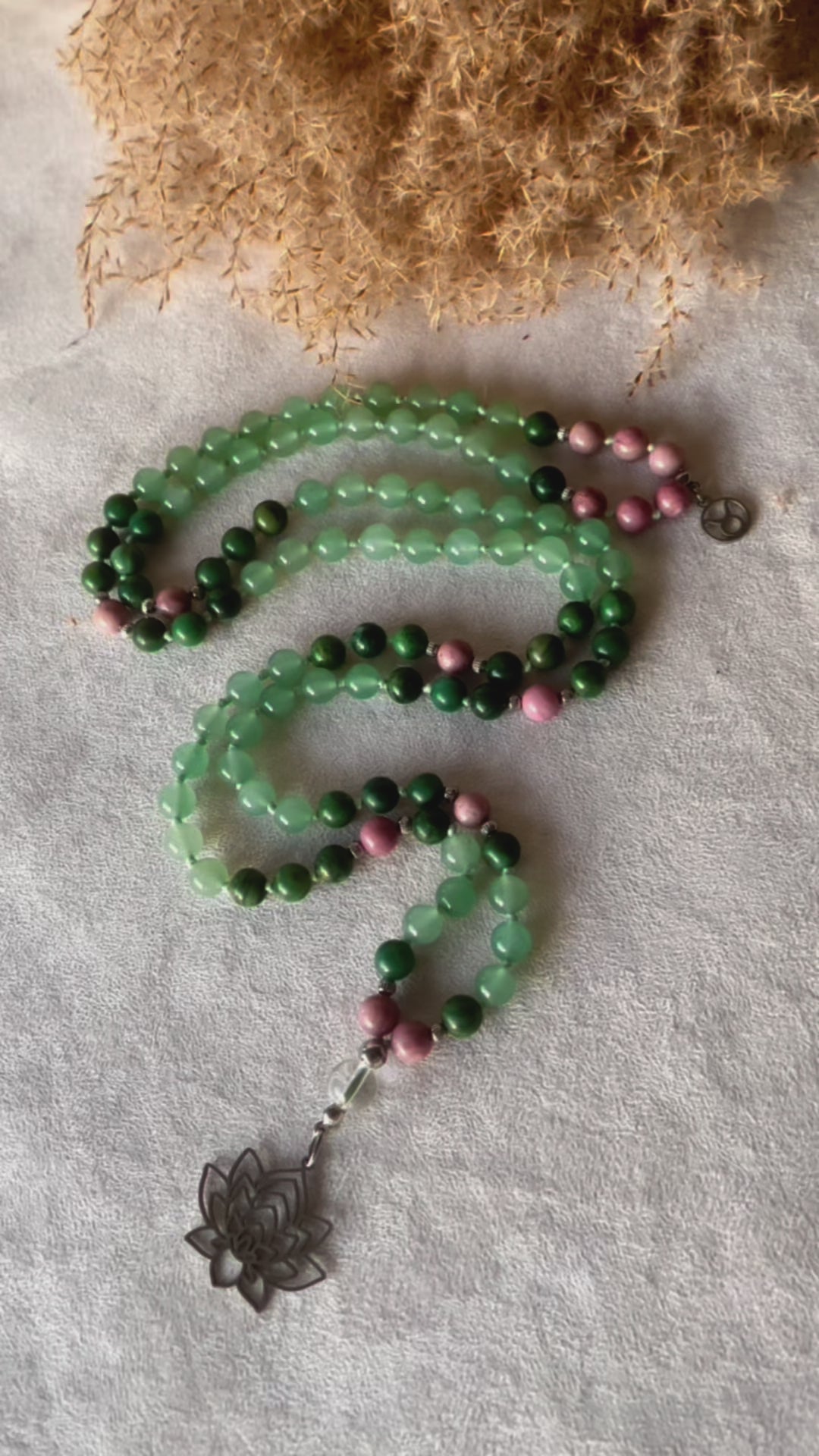 Mala for Taurus - custom mala beads, spiritual mala, gemstone necklace, gemstone for zodiac sign, zodiac crystal, zodiac gemstones - Samdea Mala