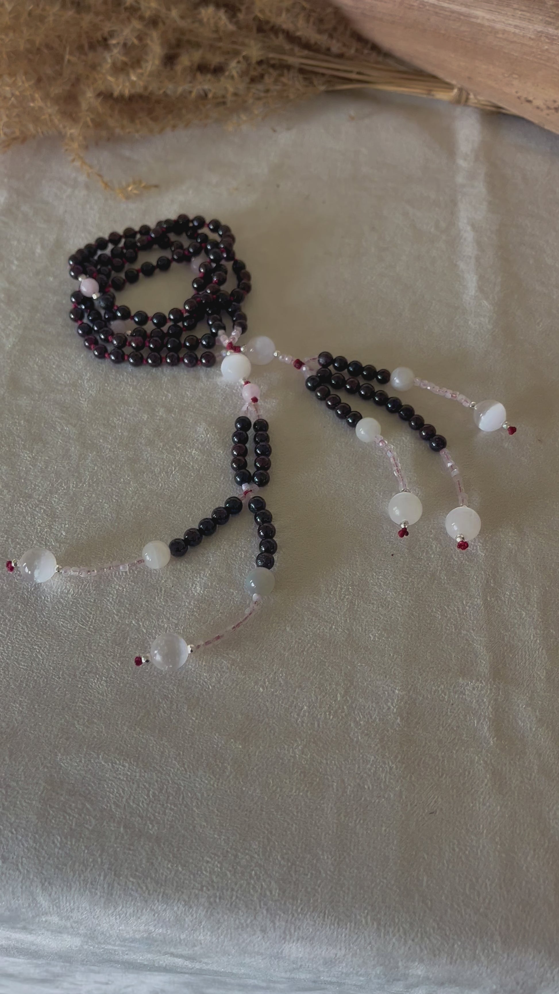 Nenju, Juzu, Japanese Buddhist Mala, butsuren, buddhist japamala, juzu beads, nichiren juzu, buddhist prayer beads, prayer beads juzu, nichiren prayer beads, buddhist juzu, japanese prayer beads, meditation beads, spiritual beads, handmade juzu, mala prayer beads, juzu necklace, buddhist mala, Namu Myoho Renge Kyo, Nam Myoho Renge Kyo - Samdea Mala