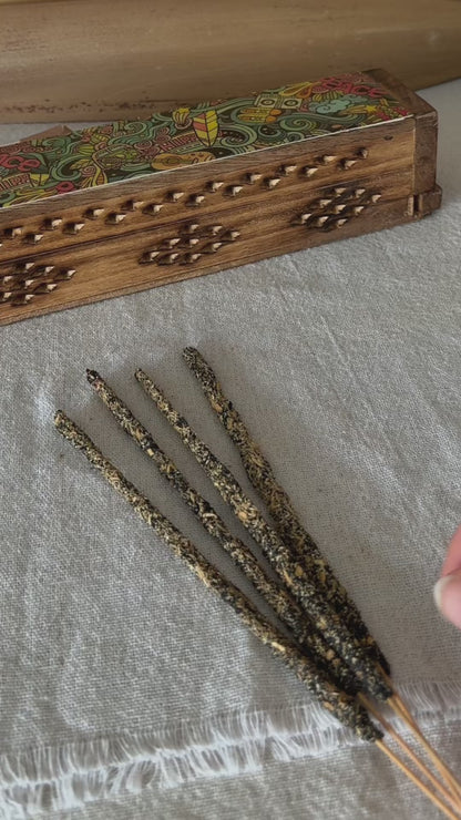 Raw Ritual: l'autentico bastoncino di incenso himalayano - Incenso botanico puro - Set da 8 (15 g) 