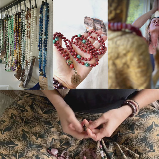 Ground Your Strength, Embrace Your Evolution. Hand  knotter custom mala for meditation