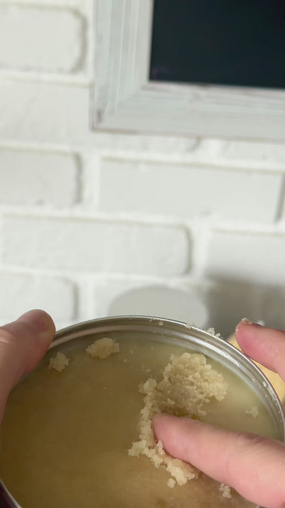 video preview of Samdea Mala vegan sugar body scrub with shea butter, natural shower ritual