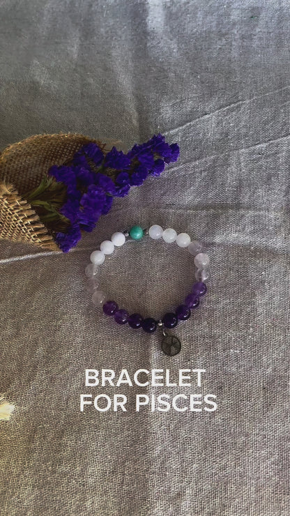 Custom Mala Bracelet for Mindful Living | Bracelet for Pisces 