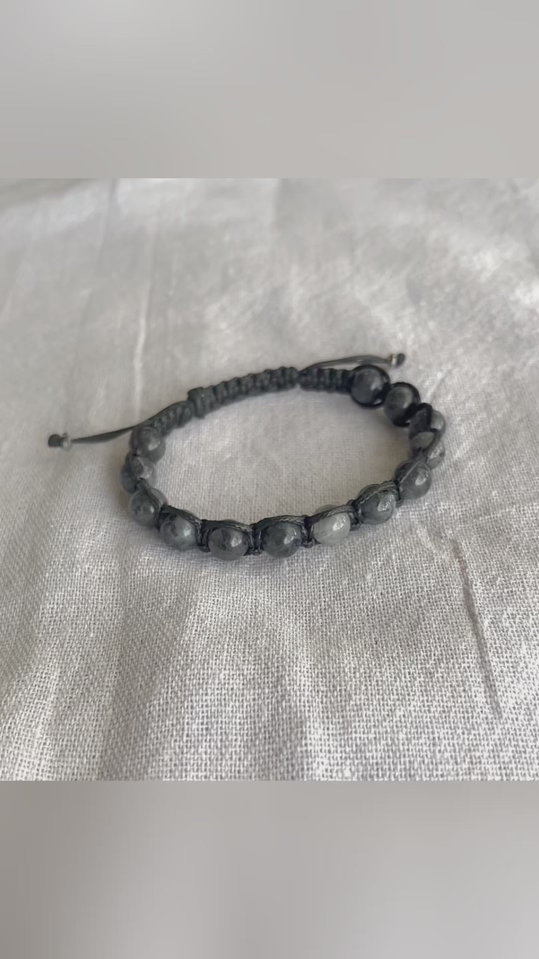 Video preview of Tibetan-style labradorite bracelet for strength and intuition. Handamde for spiritual journey.- meditation bracelet, intention bracelets, tibetan wrist mala, energy crystals bracelets, bracelets with crystals, custom mala bracelet, natural gemstones bracelets 