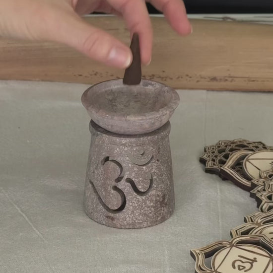 Soapstone Incense Burner, Oil Lamp and Aromatherapy Diffuser - Durable, Made to Last For Yearsideo preview of Soapstone Incense Burner, Oil Lamp and Aromatherapy Diffuser - Durable, Made to Last For Years