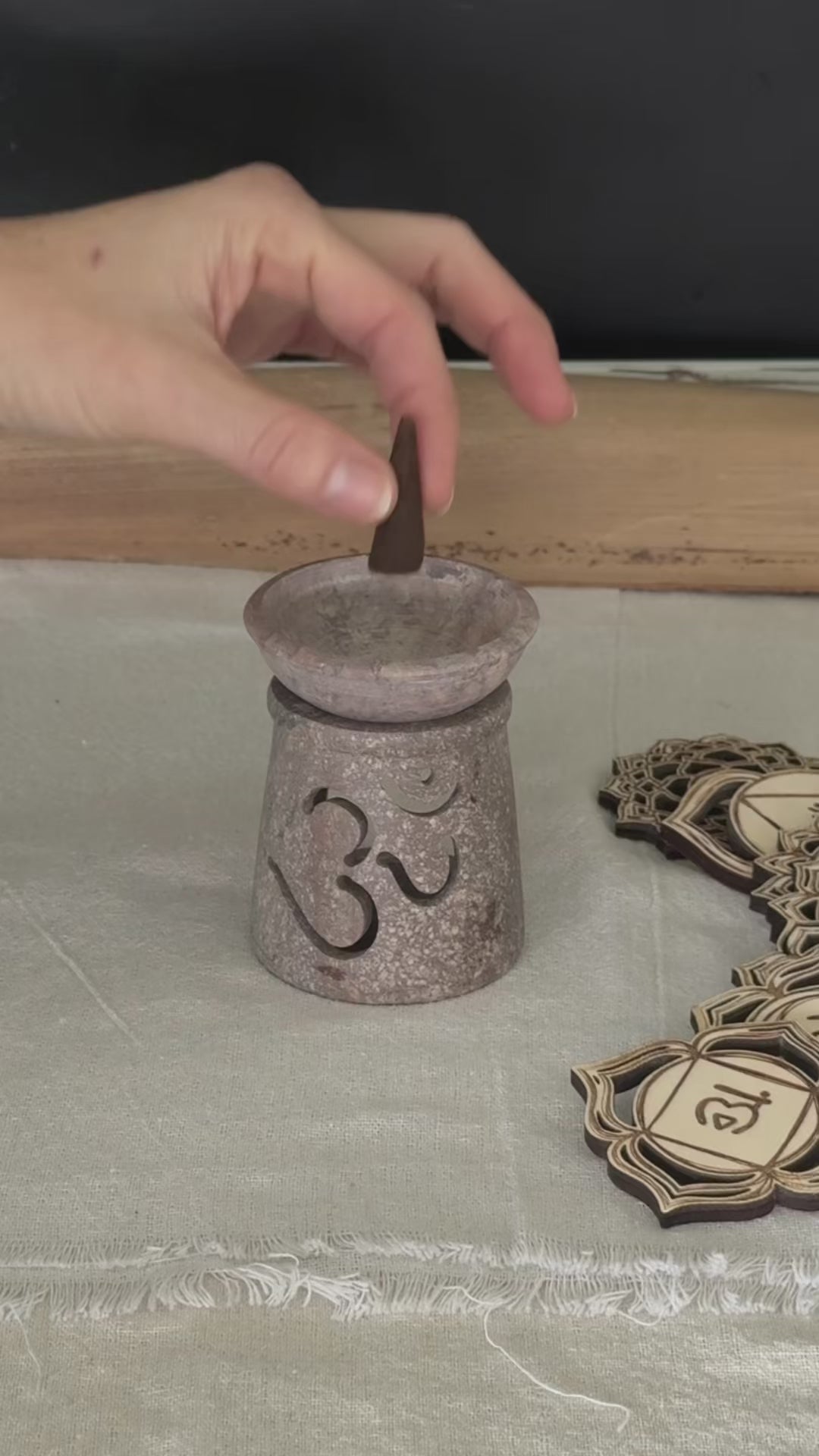 Soapstone Incense Burner, Oil Lamp and Aromatherapy Diffuser - Durable, Made to Last For Yearsideo preview of Soapstone Incense Burner, Oil Lamp and Aromatherapy Diffuser - Durable, Made to Last For Years