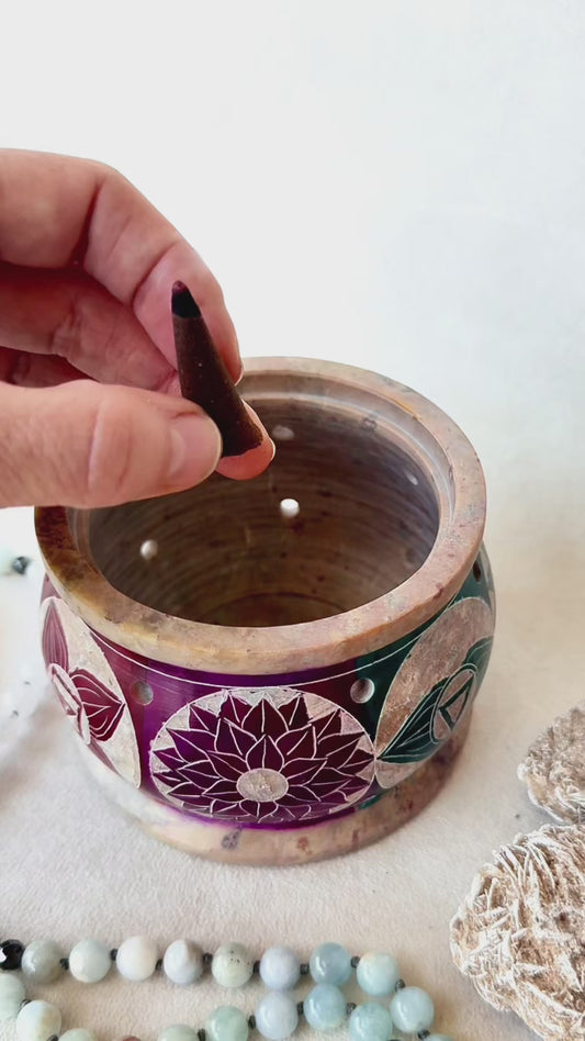 Indian style incense cones with rich temple-inspired fragrance